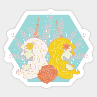 Gemini Twins (Blue) Sticker